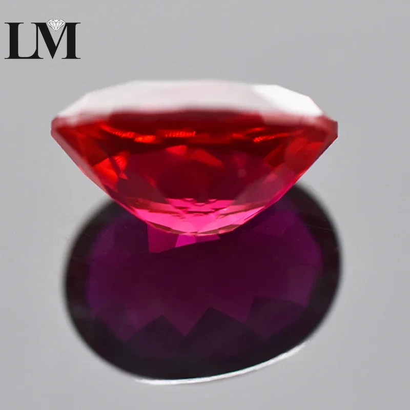 Top Lab Grown Rubin Pigeon Blood Red Color Oval Shape Top Hand-cut Gemstone For DIY Jewelry Materials Selectable AGL Certificate