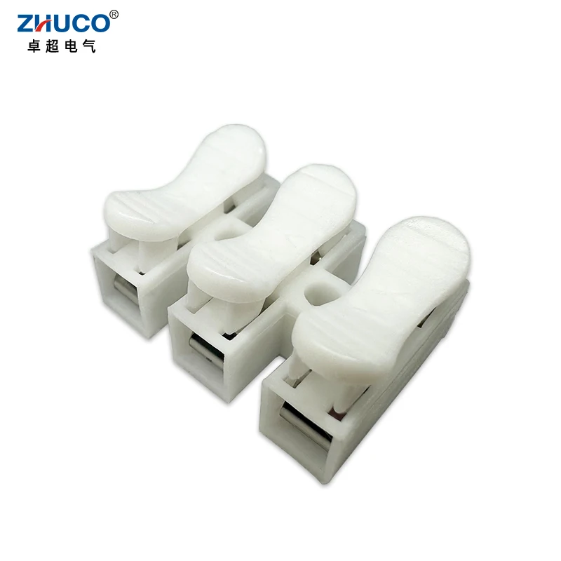 10pcs CH-3 6A S301 Construction Eectrician Fast Terminal 3 In 3 Out Press Quick Wiring Terminal 0.5-2.5mm2 Cable Connector