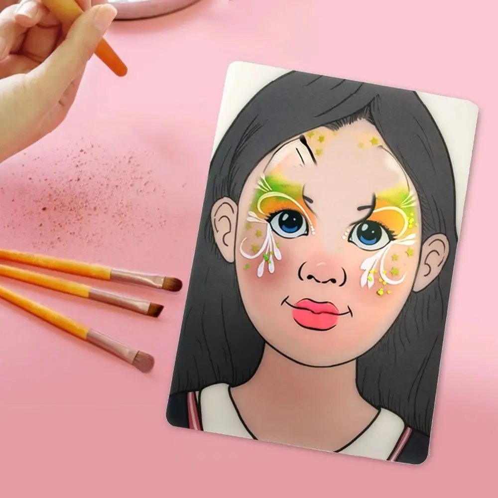 Beginner Stage Makeup Practice Template New Novice Plastic Face Painting Stencil Reusable Washable Faces Practice Board