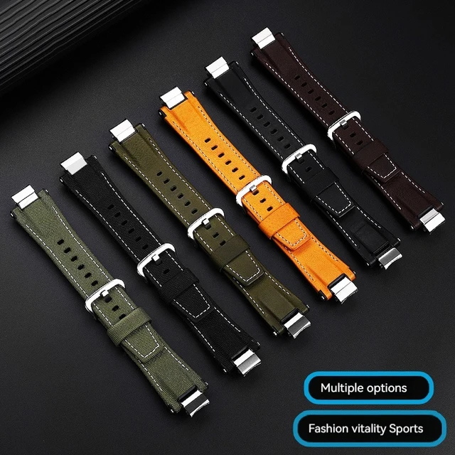 For Casio G SHOCK MTG B3000 Italian leather strap MTG B3000 Cowhide watch strap Modified Stainless steel Adapters Connector