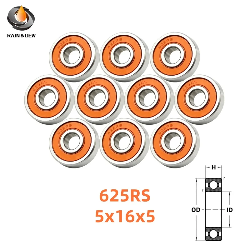 10PCS MR105-2RS 5x10x4mm Miniature Ball Bearings 8x22x7mm 15x24x5mm 10x15x4mm 12x18x4mm 25x37x7mm 15x28x7mm 15x21x4mm 6x13x5mm