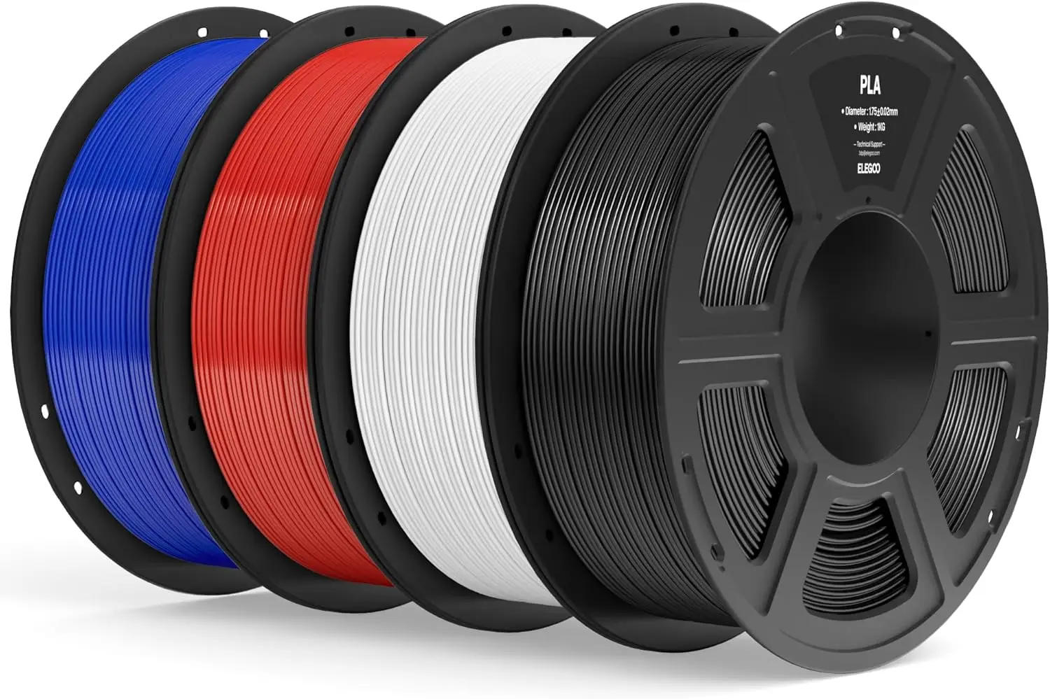 

High-Precision 1.75mm PLA Filament Bundle, 4KG for FDM 3D Printers in Assorted Colors