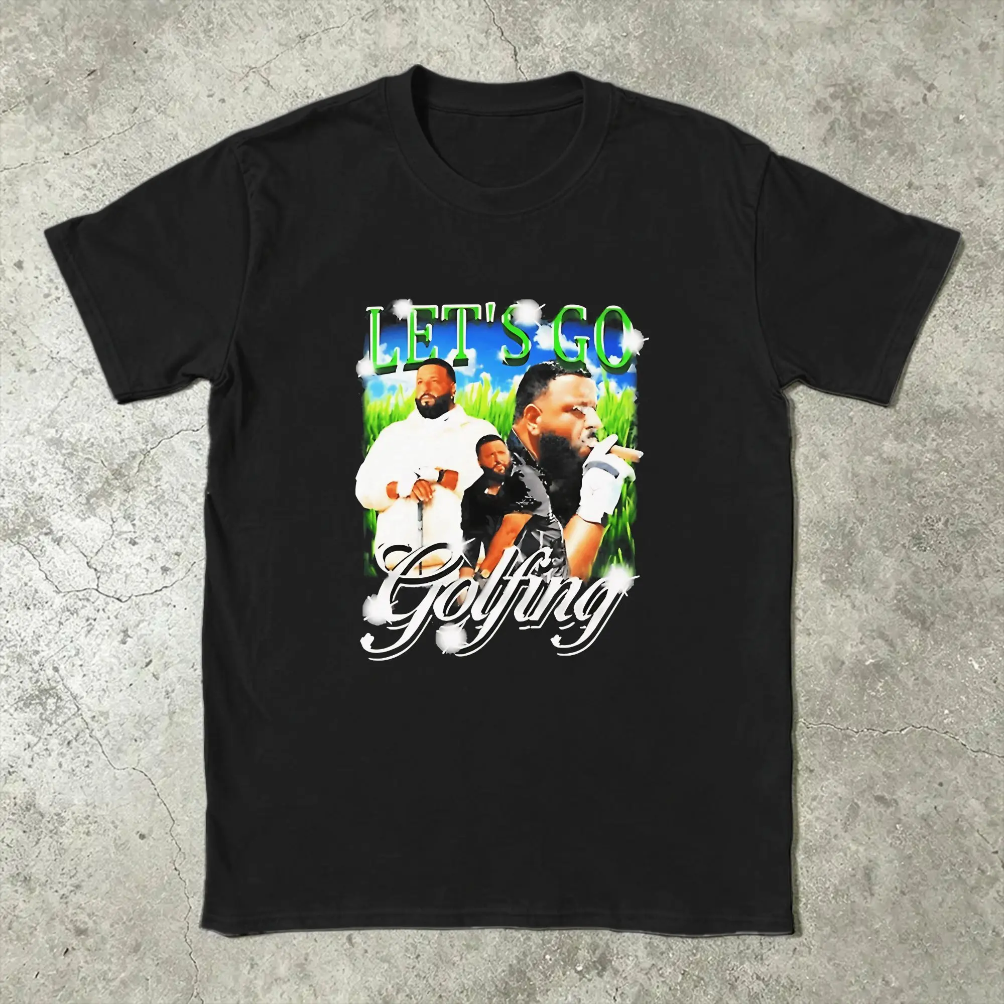 Men DJ Khaled Let's Go Golfing T Shirts  Pure Cotton Clothes Unique Short Sleeve Crew Neck Tees Gift Idea T-Shirts