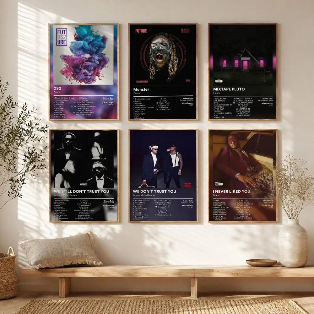 Multi Genre HipHop Artist F-Future Poster All-match HD Waterproof Self-Adhesive Wall Art Sticker For Home Bedroom