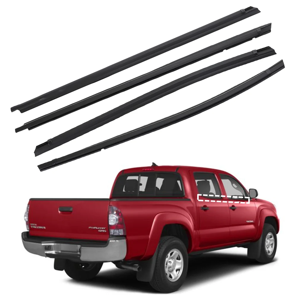 Car Outside Window Weatherstrip Seal Belt Moulding for Tacoma Double Cab 2005-2015