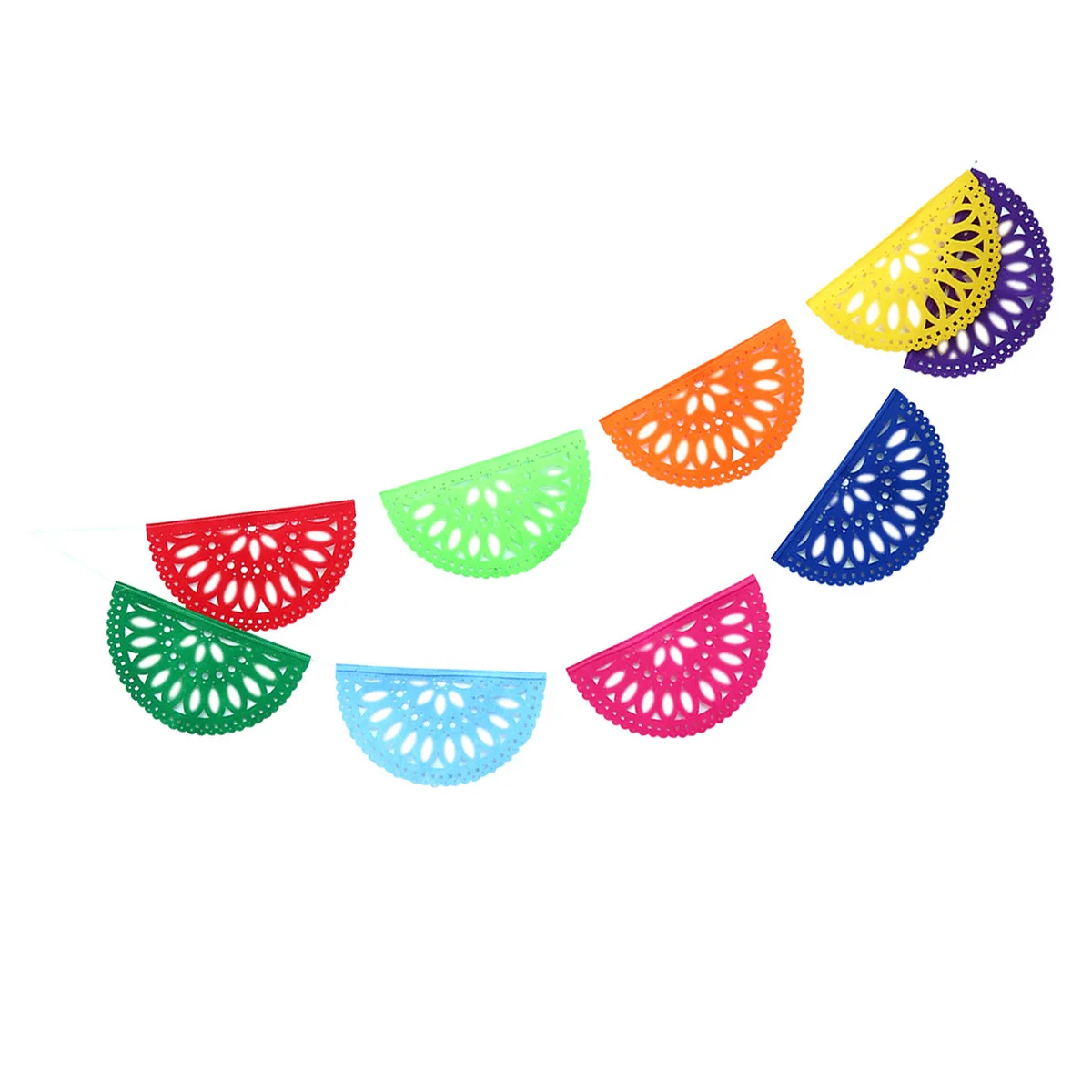 

Day Of The Dead Bunting Banner Hollowed-Out Semicircle Design Mexican Party Decor For Haunted House Festival Celebration
