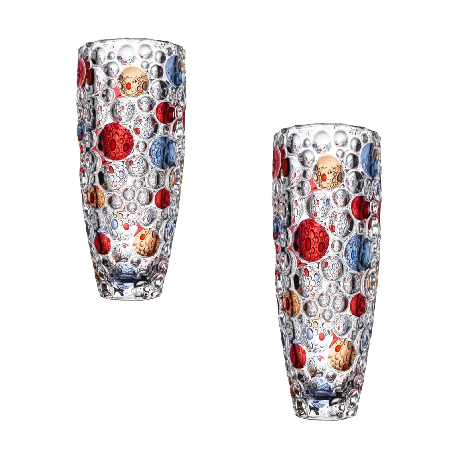 

Glass Flower Vase Modern Decorative Vase for TV Cabinet Bedroom Dining Room