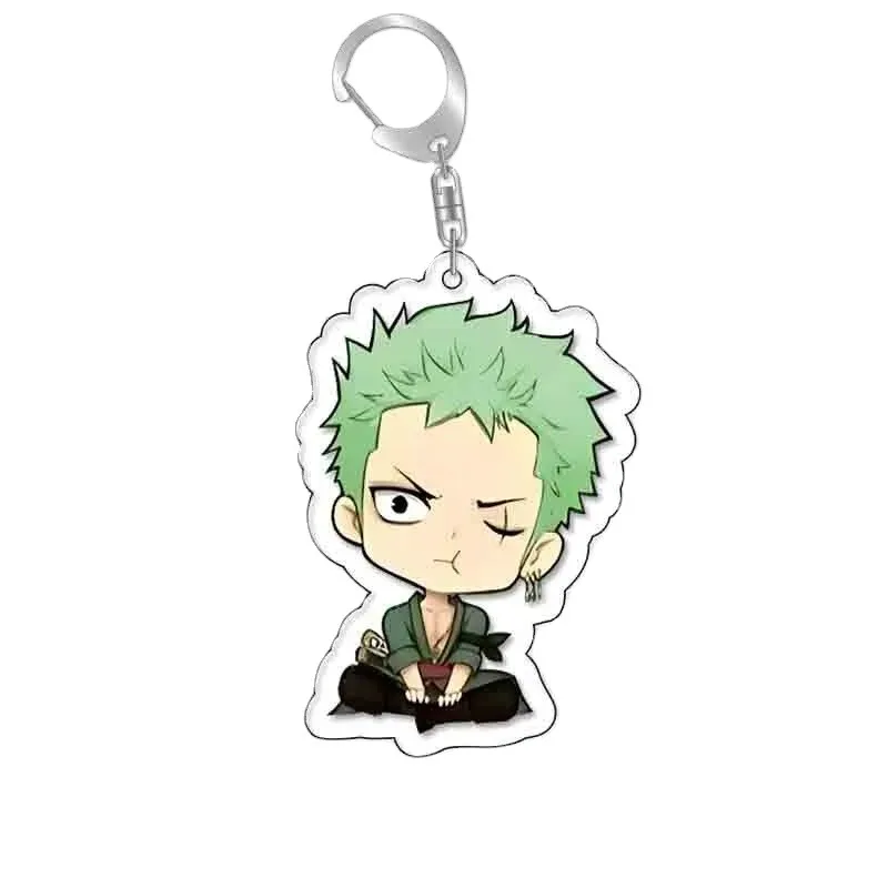 One Piece Cartoon Keychain Cap Luffy Anime Action Figure Zoro Sanji Home Car Key Decorate Children Birthday Gifts Christmas Gift