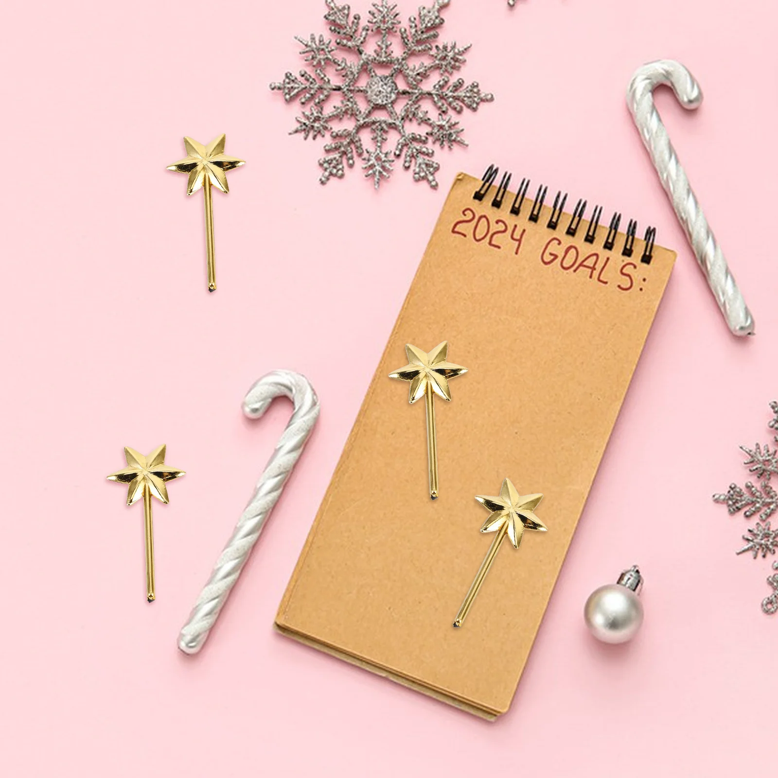 

50pcs Mini Hexagram-Shaped Wands Smooth Mini Hexagram Wands For Decorations Surface For Diy Crafts Party Favors Decoration Kids