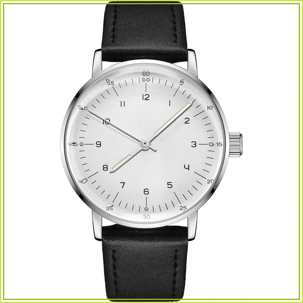 

Vintage Mechanical Watch, Domed Glass, 40mm Case, Casual Minimalist Manual Winding Wrist Watch for Men Women
