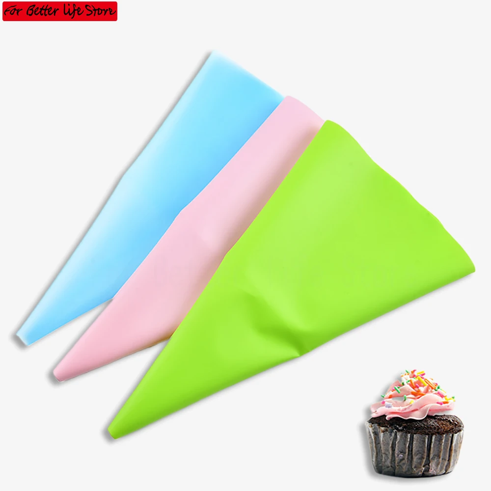 

4 Piece Cake Embossing Bag Set 10 Inch 12 Inch 14 Inch 16 Inch Silicone Cream Set Cream Milking Bag Baking Tools DIY Accessories