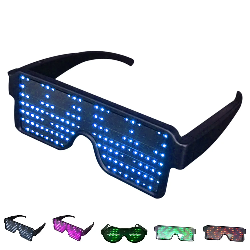 1PC Light Up LED Glasses Glow Sunglasses Wire Neon Glasses Glow in The Dark Party Supplies Neon Party Favors for Kids Adults