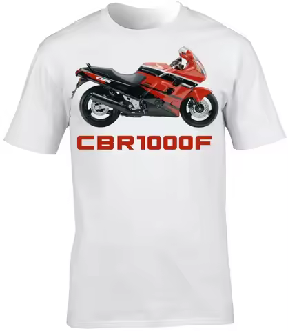 Motorcycle T-Shirt CBR1000F Motorbike Biker Short Sleeve Crew Neck