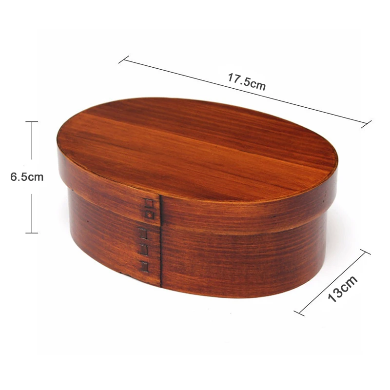 Di legno Scatola di Pranzo Giapponese Bento Lunchbox Contenitore di Alimento Piccolo piatto di Frutta Sushi Contenitore di Alimento di Scuola I