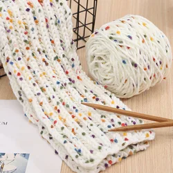 50g Rainbow Ball Dot Mohair Yarn Hand-woven Crocheted Wool Thread DIY Handmade Knitted Yarn for Cardigan Headwear Scarf Shawl