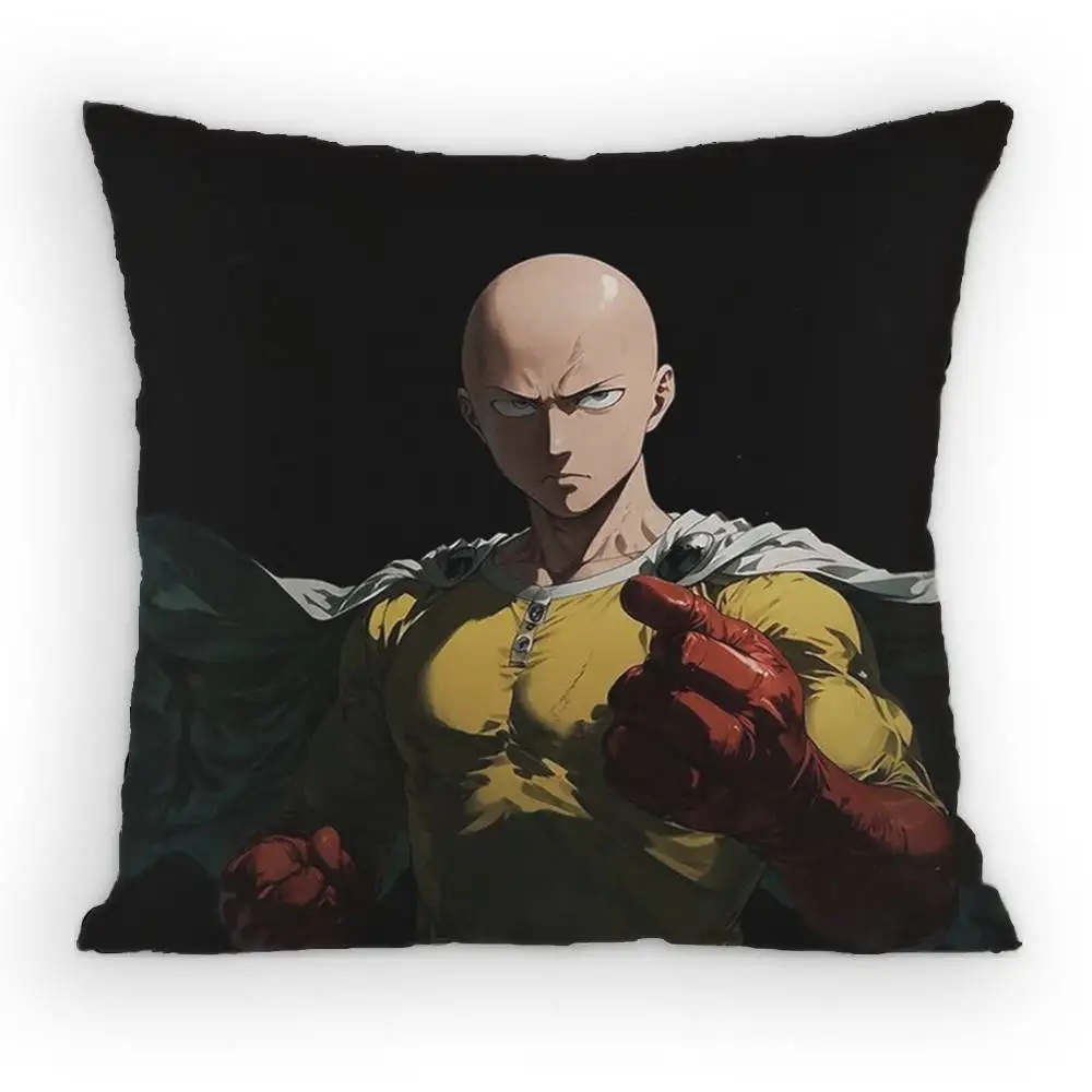One P-Punch S-Saitama M-Man Pillow Case Sofa Living Room for Bedroom car Headboard Backrest Cushion Square Cushion Nap Time