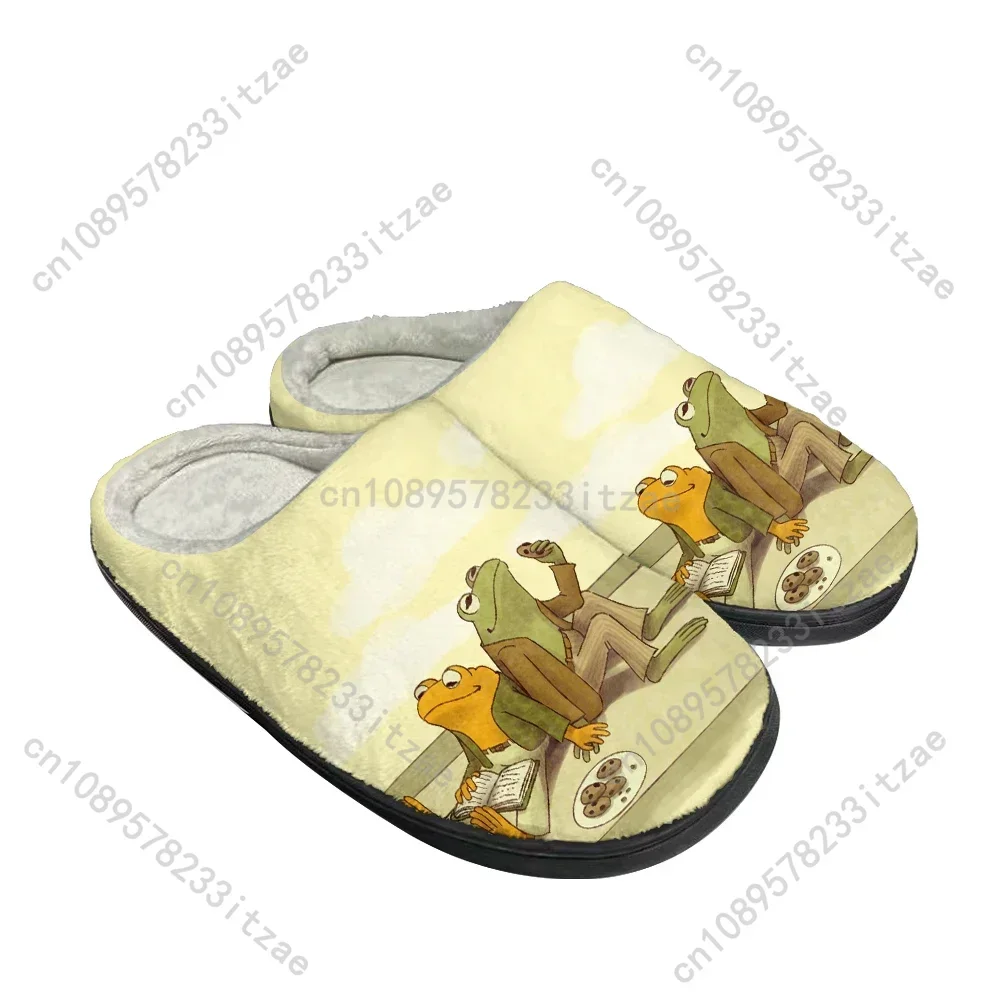 

Hot Cool Frog and Toad Home Cotton Custom Slippers Mens Womens Teenager Bedroom Plush Indoor Keep Warm Shoes Thermal Slipper