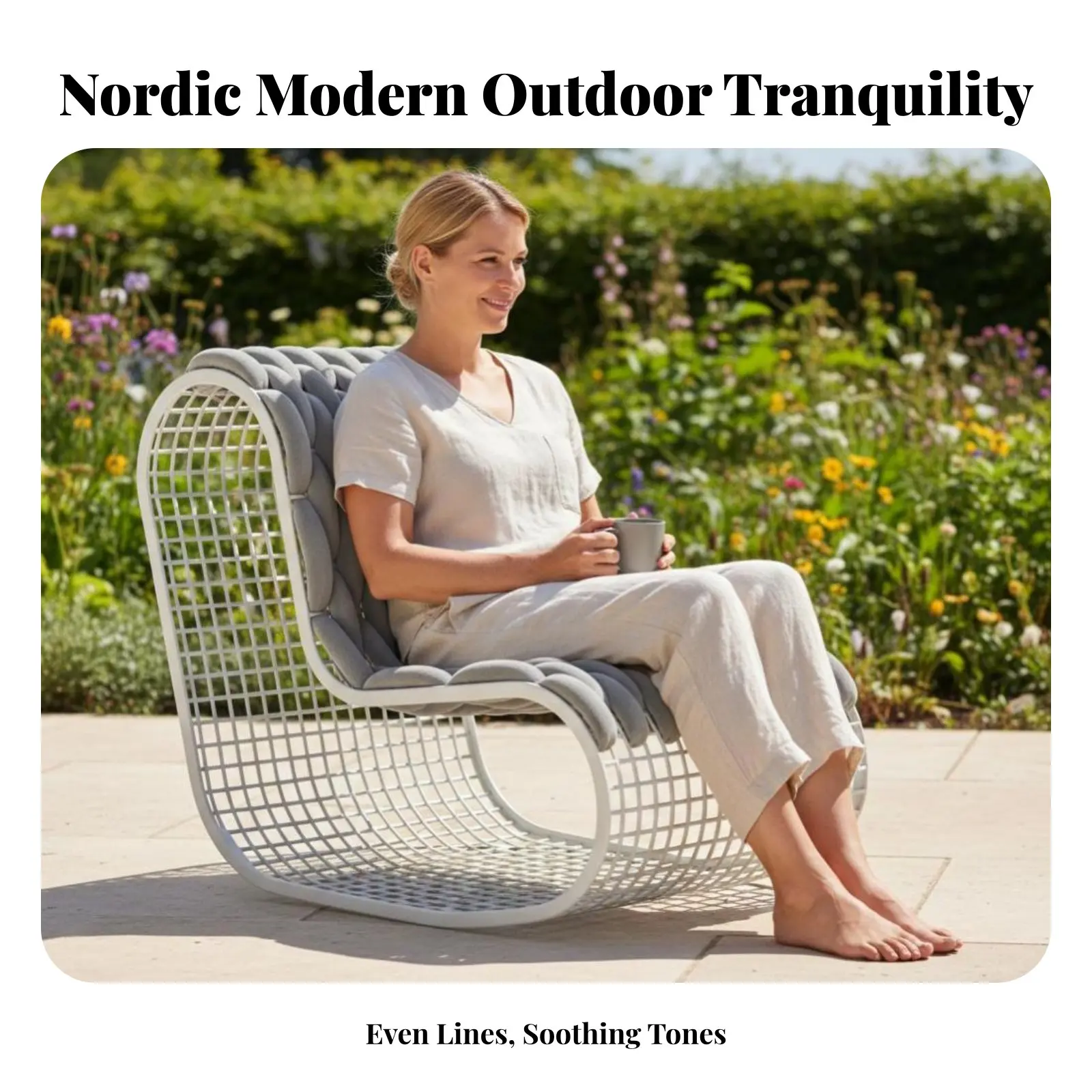

Wicker Lounge Chair Nordic Design Patio Seating Group Woven Frame luxurious pad for pairs, Courtyard