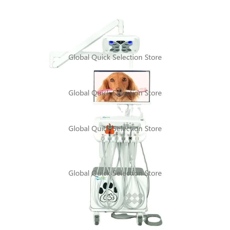 

Mobile Care Work Cart With Lighting Portable Pet Care Service Trolley