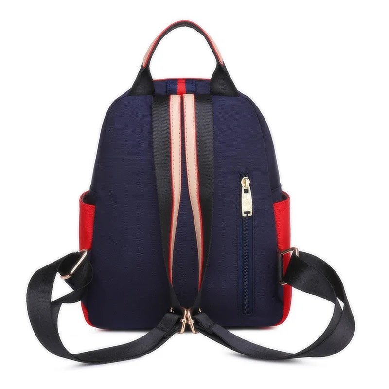 TRAVEASY Oxford Paneled Anti-theft Woman Backpacks Small School Bags Female College Shoulder Travel Backpack Lightweight Elegant