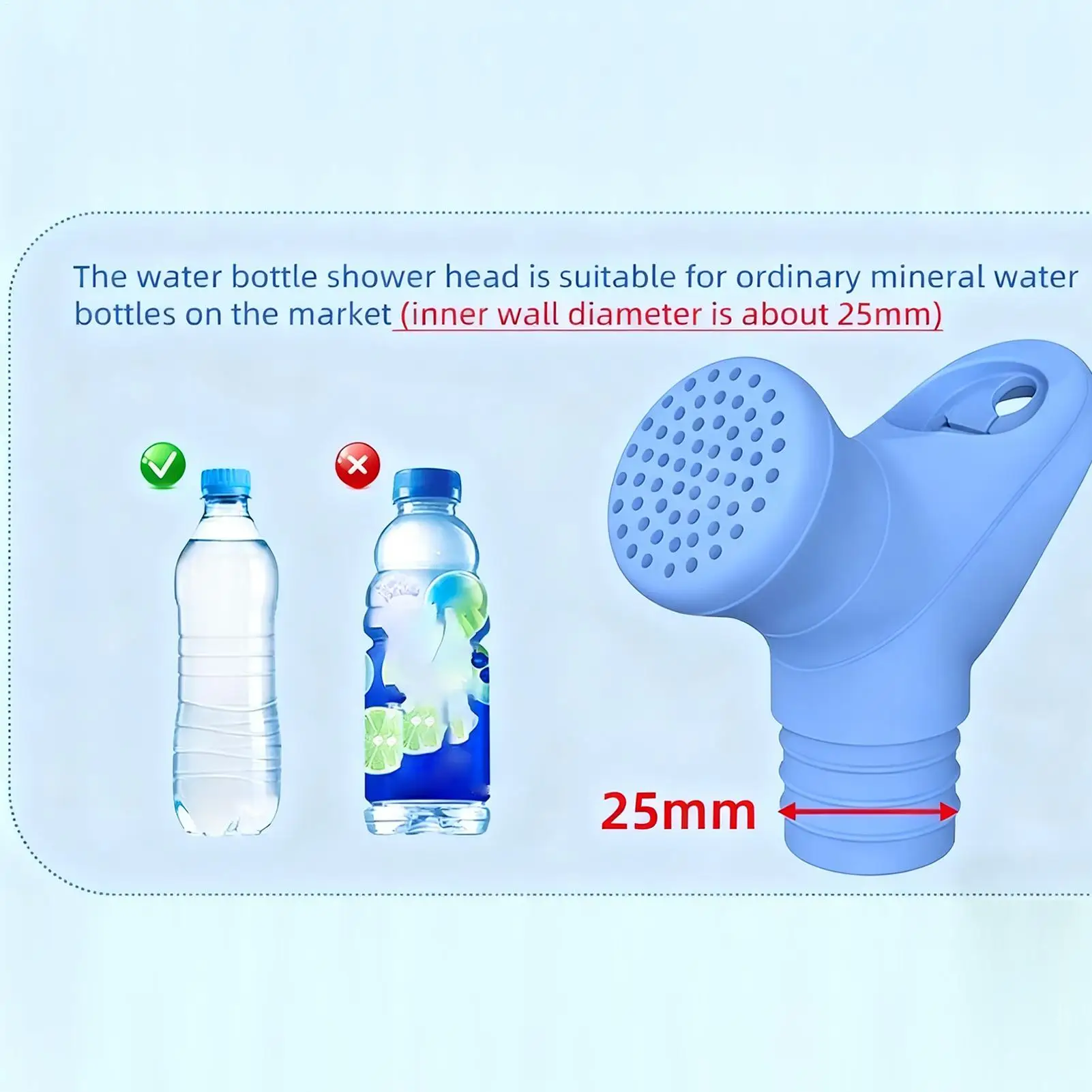 

Bottle Shower Head Portable Handheld Sprayer Camping Bottle Top Shower Head For Fishing Camping Hiking Picnic Sports Beach