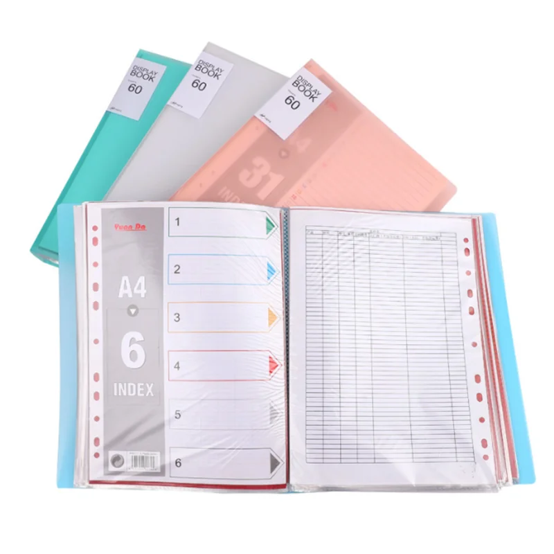 A3 Display Book 40/60 Pages 8K Transparent Insert Folder Drawing Album Art Sketch Documents File Bag Folder