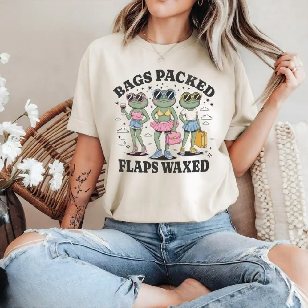 

Bags Packed Flaps Waxed Shirt Inappropriate Shirts for Women Gifts for Girls Trip Funny Dirty Tshirt Funny Gag Gift Exchange