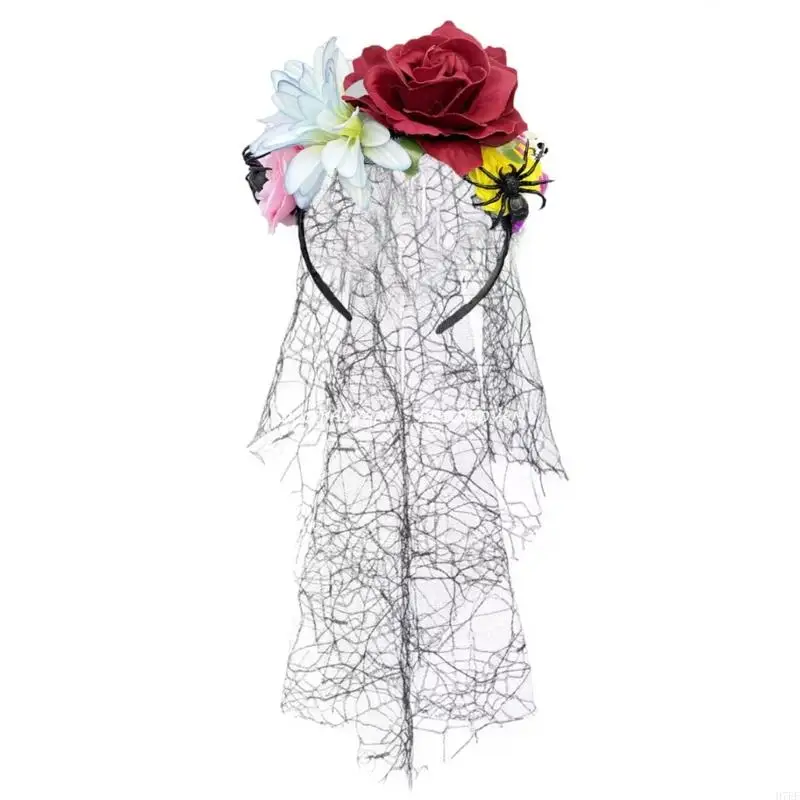 ชุดหูฟังม่านกะโหลกศีรษะที่สมจริงสำหรับงานปาร์ตี้ชุดรูปแบบการถ่ายภาพอุปกรณ์ประกอบฉาก H7EF