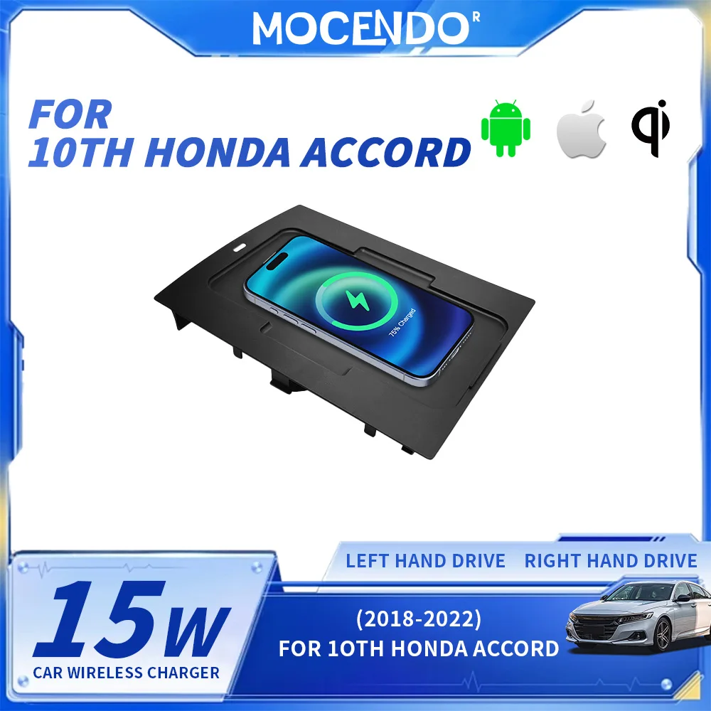 

Wireless Charger for Honda Accord 2019-2022 QI Fast Charging Car Accessory Interior Special Mobile Phone Charging Plate Panel