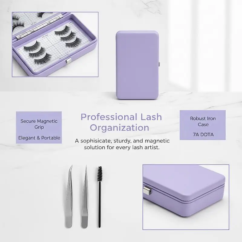 1 Set Eyelash Grafting Table Display Box Magnetic Sheets Eyelash Protection Box