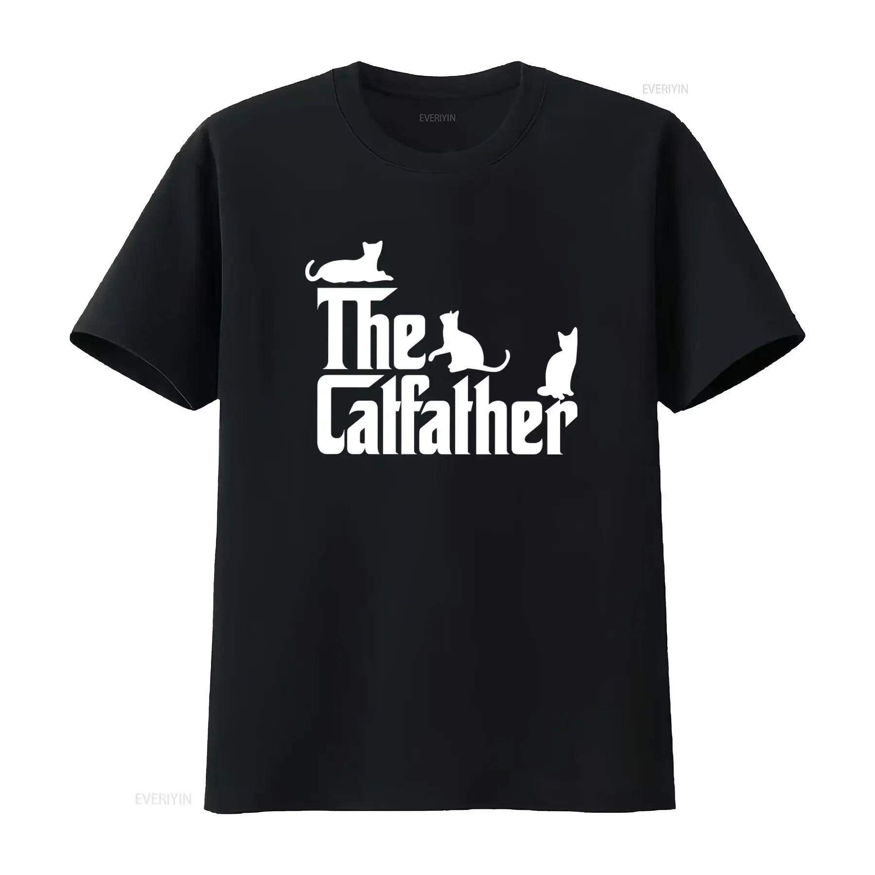 The Cat Father T Shirt Funny Dad Owner Father's Day Classic Daddy Lover  vintage Washed homme Soft Slightly Comfortable Unisex