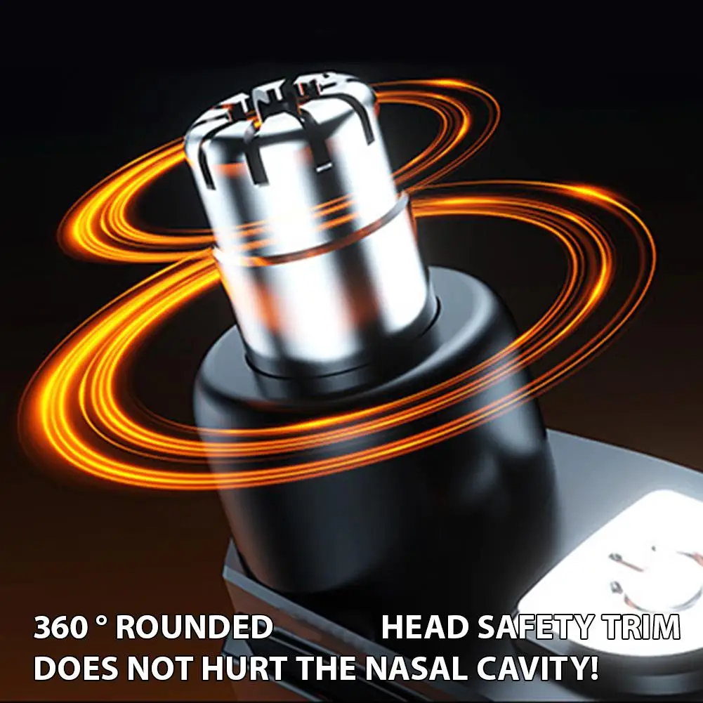 ماكينة تشذيب شعر الأنف والأذن قابلة لإعادة الشحن عبر USB للرجال، تصميم صغير محمول مع شحن سريع، ماكينة قص شعر الأنف الكهربائية #4