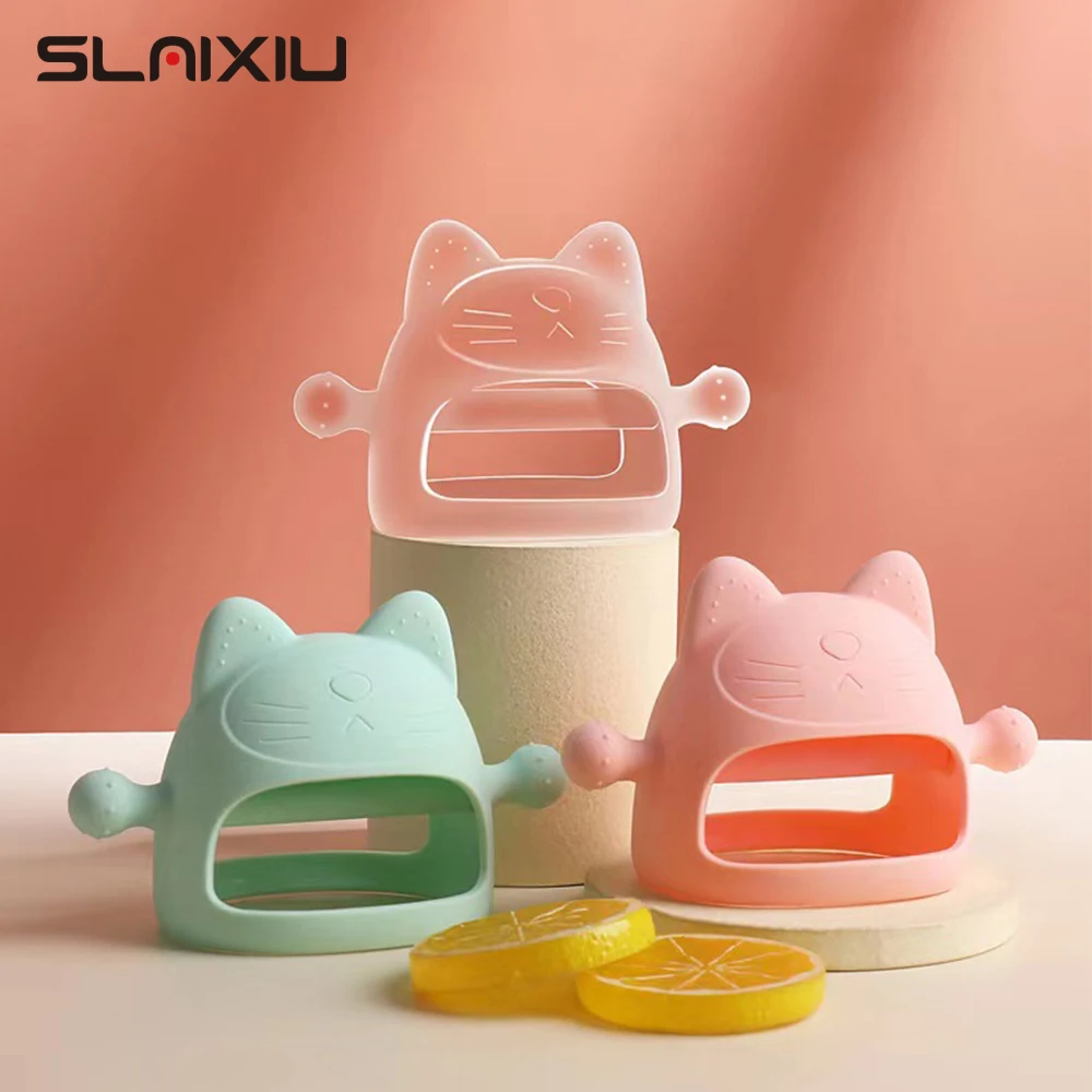 Silicone Baby Teether Pacifier Gloves Mittens Teething Chewable Newborn Nursing Teether Infant Soft Sucking Fingers Toy BPA Free