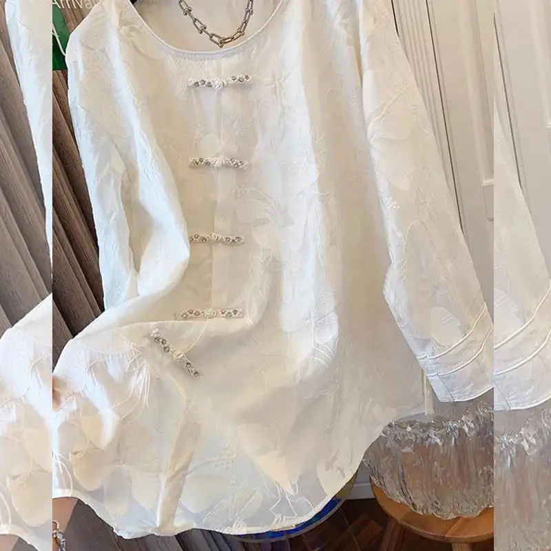 

New Style Embroidered Lace Patchwork Button up Shirt Loose Casual Unisex Spring Autumn Trendy Brand Breathable Long Sleeve Shirt