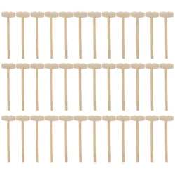36 Pcs Wooden Hammer Chocolate Hammer Wooden Mallet Chocolate Craft Toys Wood Hammer Chocolate Mini Wooden Mallet Childrens Toys