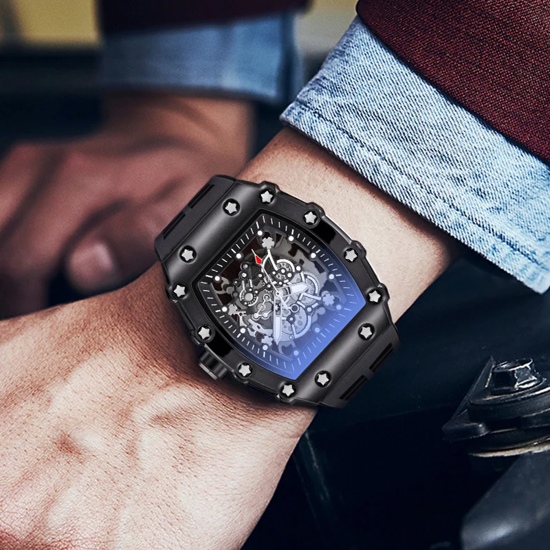 Barrel-Shaped Barrel-Shaped Best-Selling Watch for Men, Quartz Wristwatch, Fashionable Business Casual Style, Unique Street Style, Cool and Handsome, Suitable for Male Students, European and American Style, Gift Idea - Aliexpress Deal