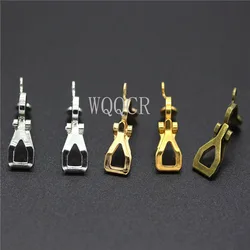 50pcs/lot 12mm Copper Gold Silver Color NO Piercing Earrings Clips Blank Base Settings Craft for DIY Ear Jewelry Making