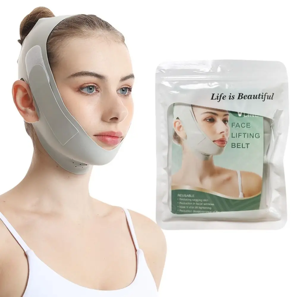 Ceinture de levage qualifiée ale réglable portable, respirante, réutilisable, sangle de levage qualifiée ale, refroidissement, en forme de V, masque de ruisseau, soins de la peau