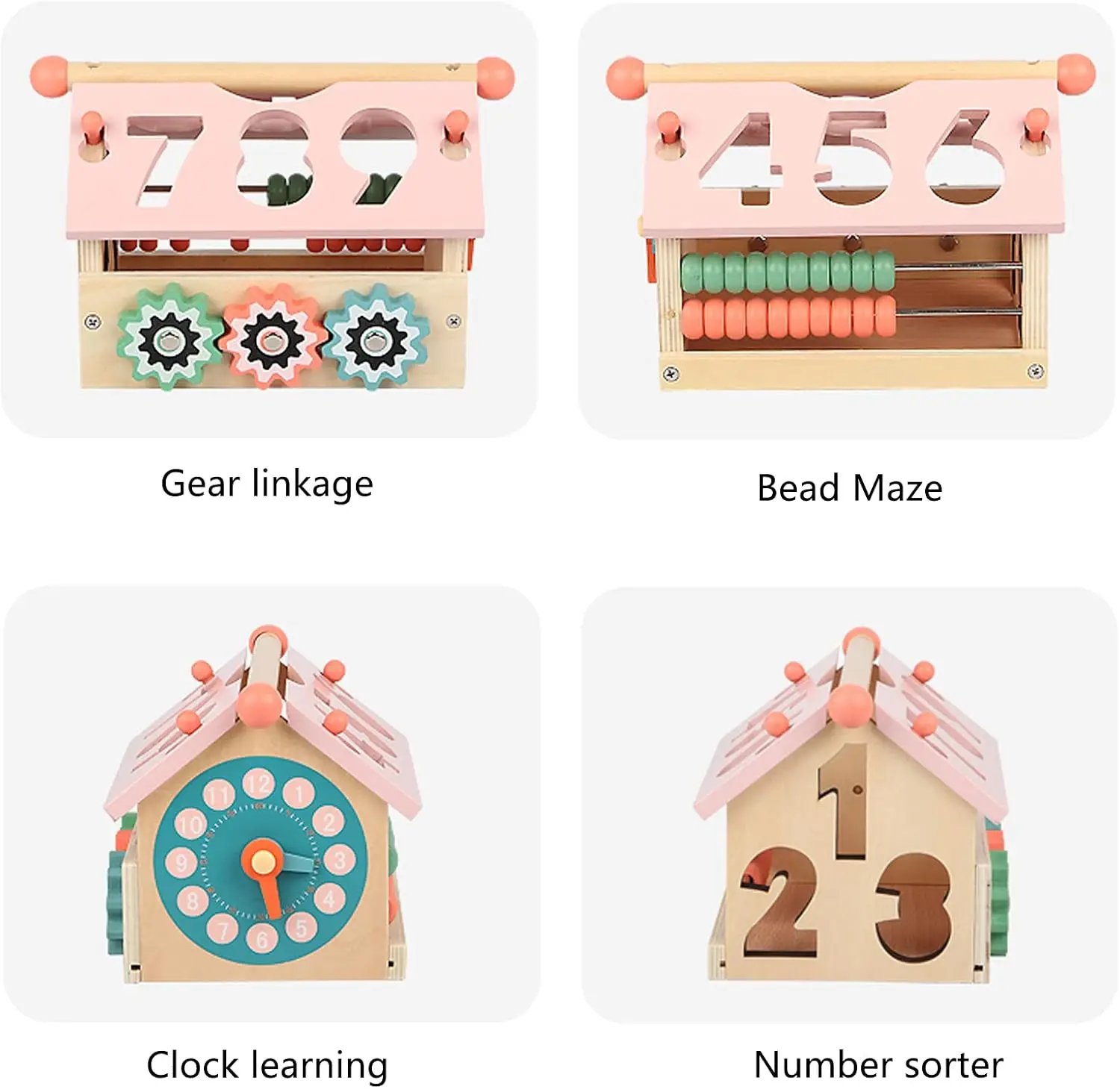 Jouets en bois pour garçons et filles de 1 an, jouets Montessori, blocs de tri et de comptage, jeu, activités, cubes, développement mathématique, Gi