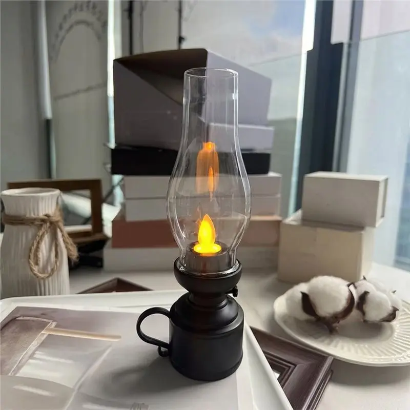 ABMR-Electronic Candles LED Battery Operated Lantern Lamp Decorative Light For Home Bedroom Living Room Holiday Christmas