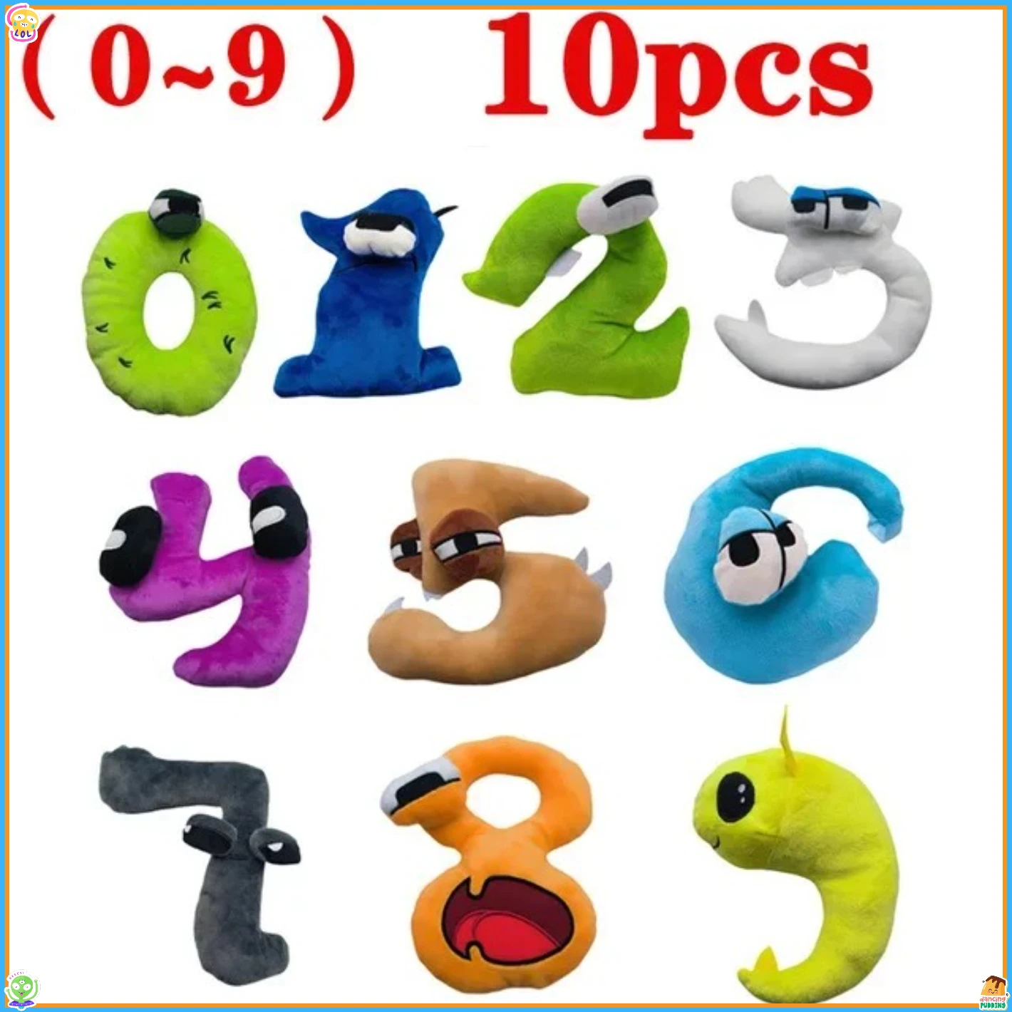 

**0-9 10 шт., плюшевая игрушка с цифрами, кукла с персонажем, каваи, чучело животного, алфавит, плюшевые игрушки для детей, развивающие подарки