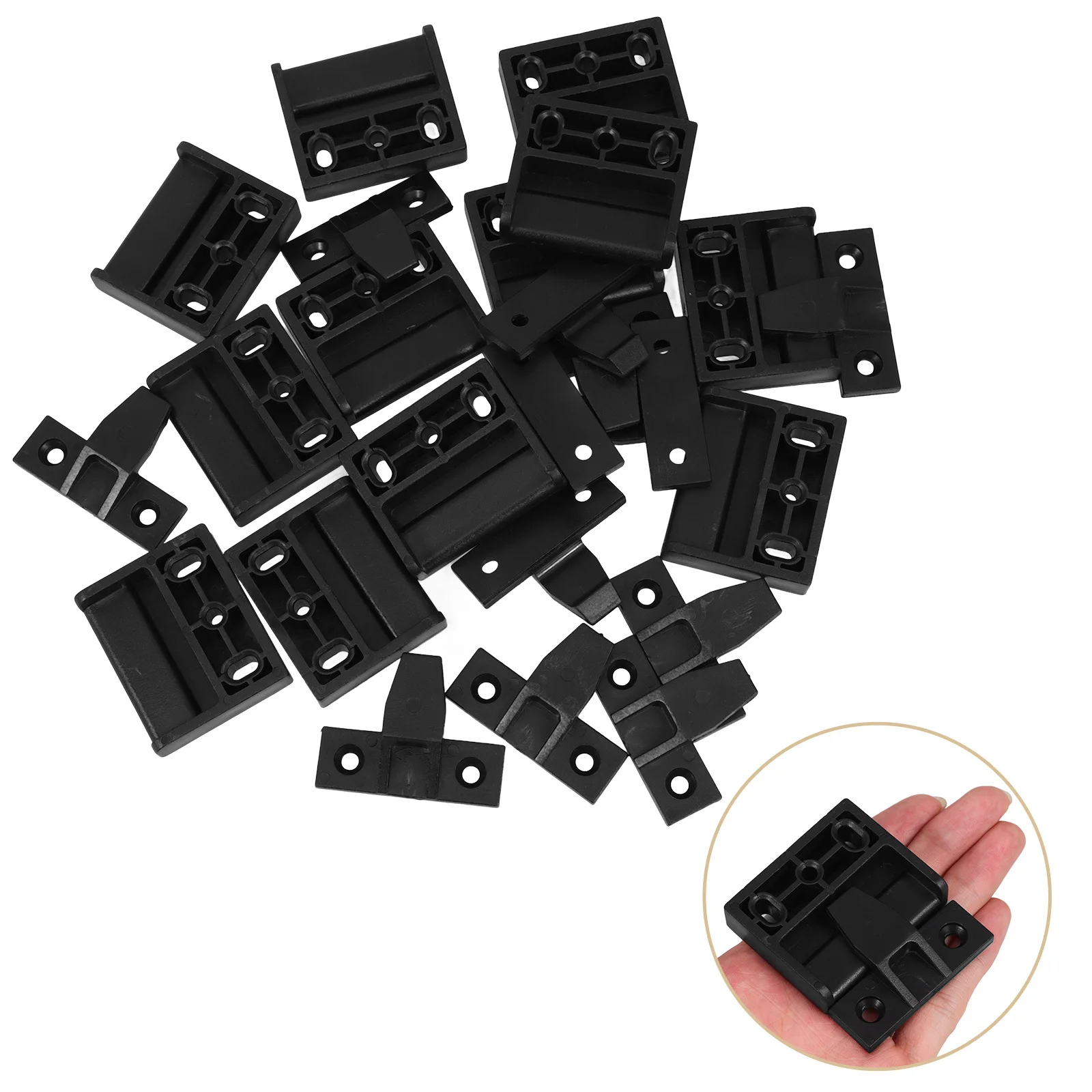 

12Set Roman Column Buckle Connector Adjustable Plastic Furniture Clips False Drawer Front Clips Wall Panel Buckle Cabinet
