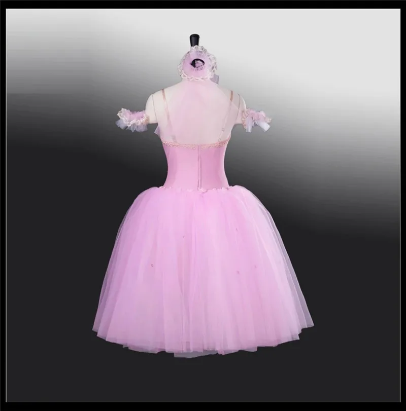 Hochwertiges professionelles Kinder-Mädchen-Ballettkleid in benutzerdefinierter Größe, langes Performance-Ballettkleid, romantisches Tutu
