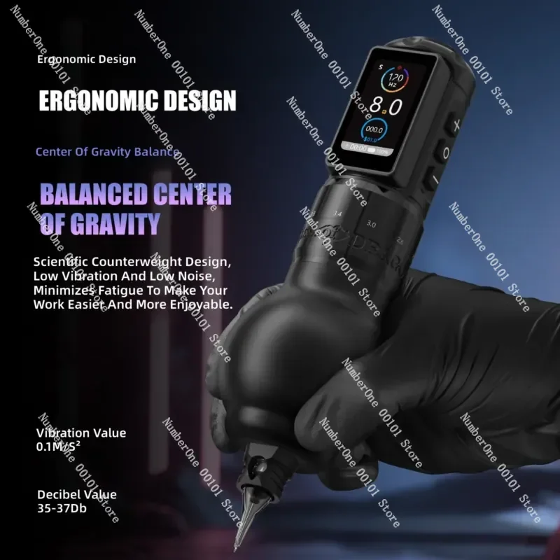 2027 Pro Wireless Tattoo Pen Kit Adjustable Stroke Rotary Machine for Fine Line Shading Fog Effect All in One Body Art Tool