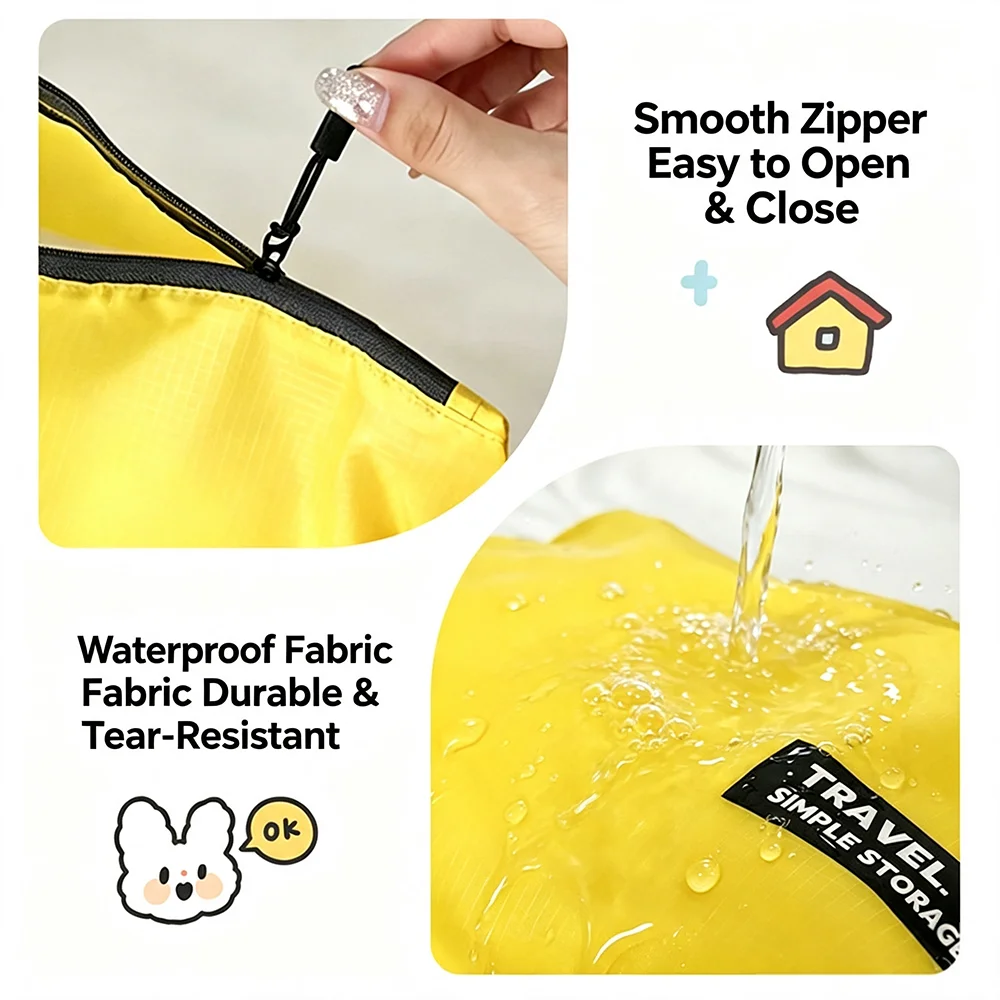 Tragbare Organizer-Tasche, wasserdicht, ultraleicht, multifunktional, für Reisen, zur Aufbewahrung von Kosmetikartikeln, Toilettenartikeln, Kleidung und Unterwäsche. – Detail 9