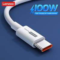Lenovo 1M/1.5M/2M 6A Super Fast Charging Cable Universal 100W USB Type C Cable For Xiaomi Smasung S24 S23 Huawei P70 Data Cord
