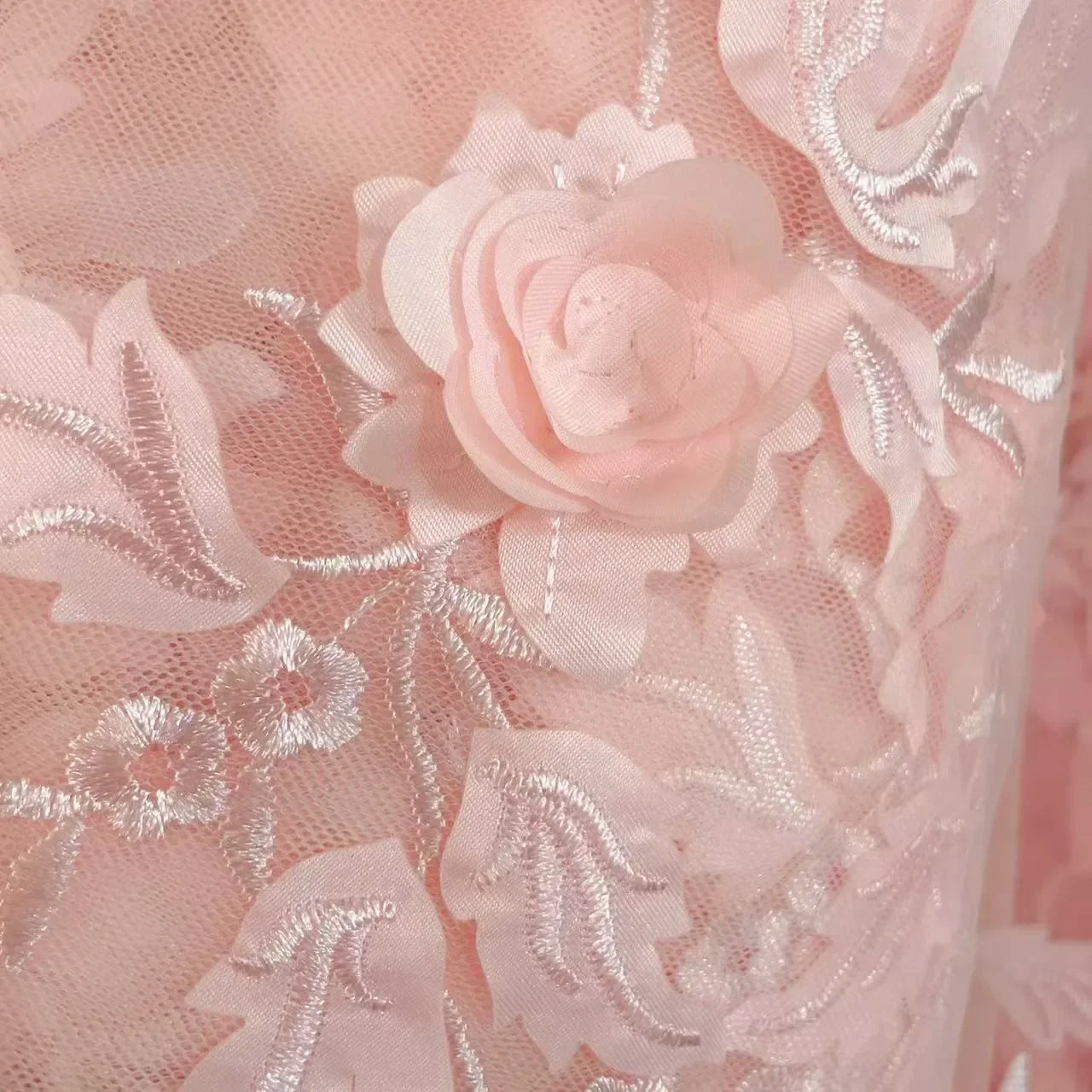 19-kleuren hoogwaardige 3D-bloemkantstof. TrouwjurkDIYKinderkleding Naaien Stof Achtergrond Decoratie Accessoires