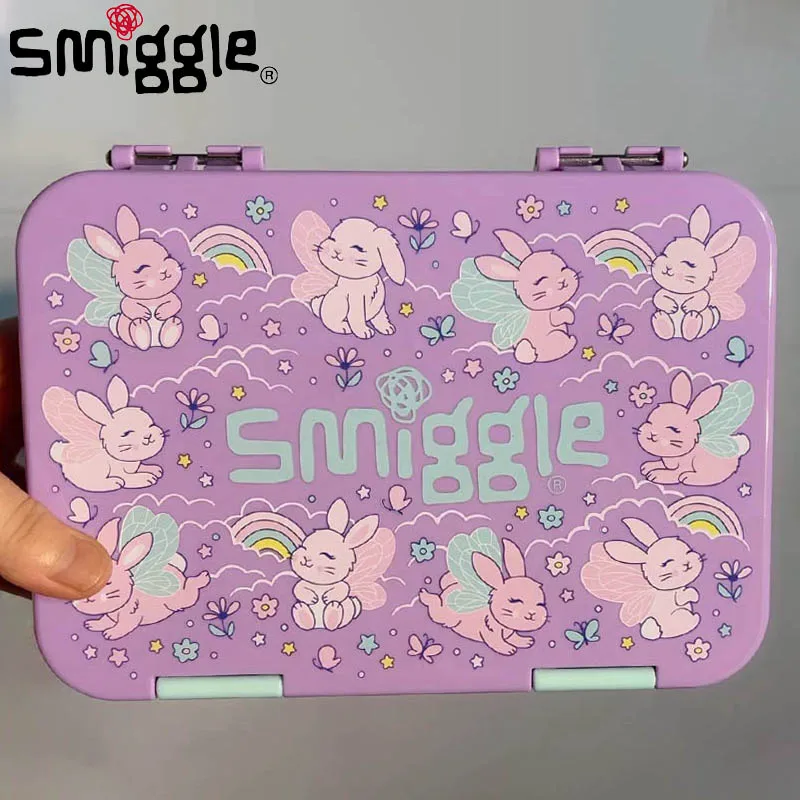 Genuine Australia Smiggle Children Study Stationery Kawaii Purple Angel Rabbit Children's lunch box Anime Student Gift