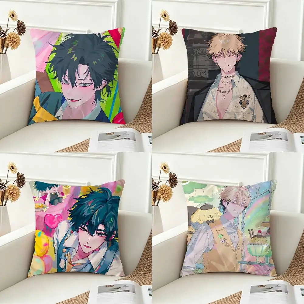 L-Link Click Double-sided Printed Square Decorative Cushion Cover for Sofa Living Room Home Decor