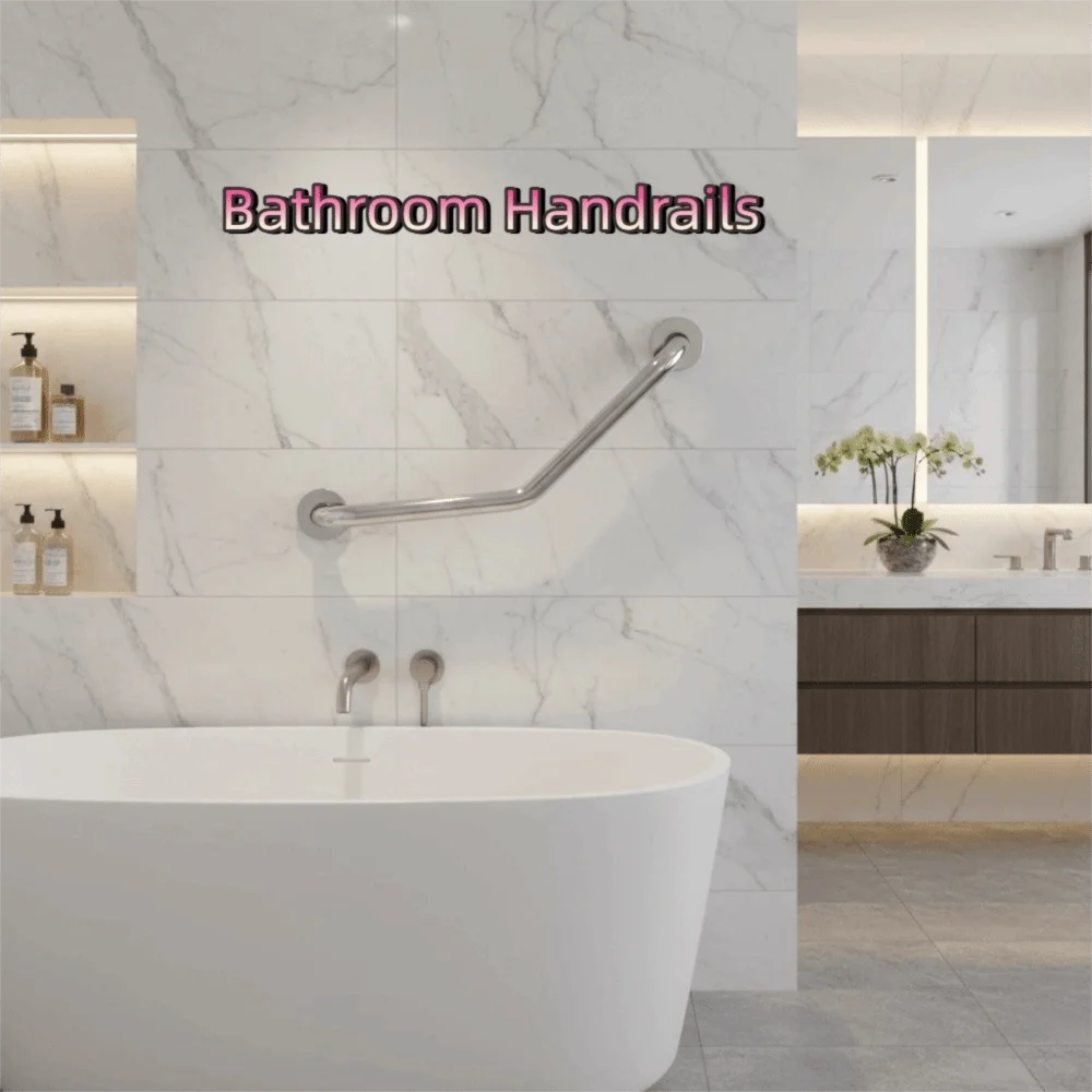 

Stainless Steel Bathroom Handrails Non-Slip Grip Advanced Auxiliary Bathroom Balance Bars Balance Support Thicken